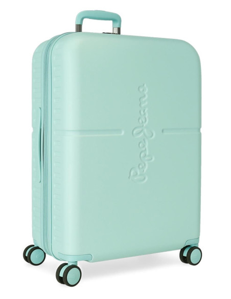 Maleta Mediana 70cm rígida Pepe Jeans Hightlight color Turquesa