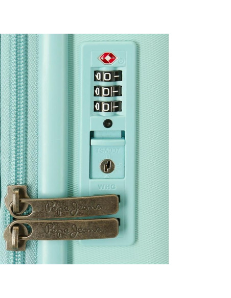 Maleta Mediana 70cm rígida Pepe Jeans Hightlight color Turquesa