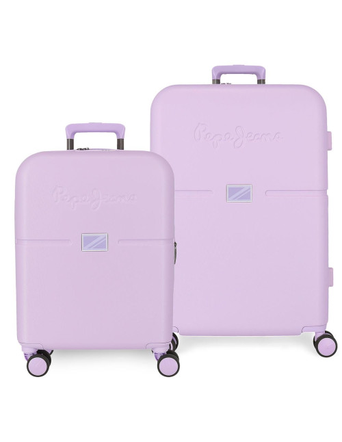 SET 2/MALETAS ABS 55-70CM.4R.PJL ACCENT LILA
