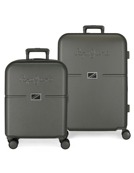 Sets de Maletas Accent Pepe Jeans 55 y 70 cm en color Antracita