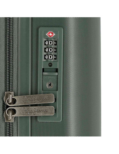SET 2/MALETAS Pepe Jeans ABS 55-70CM ACCENT VERDE