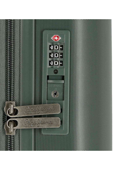 SET 2/MALETAS Pepe Jeans ABS 55-70CM ACCENT VERDE