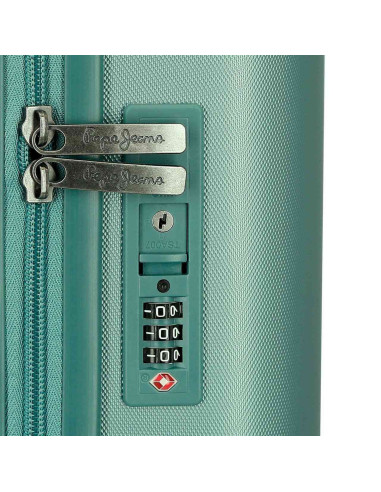 Maleta Cabina Pepe Jeans Verde Turquesa Highilght