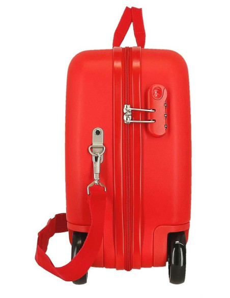 Maleta De Cabina Infantil Mickey Happy Rojo 50x38x20 cms Rígida Equipaje de Mano